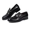 Fashion Classic Men's Genuine Leather Loafers Handmade Tassel Slip-On Casual Shoes with Metal Button for Office Wedding Dress Wear