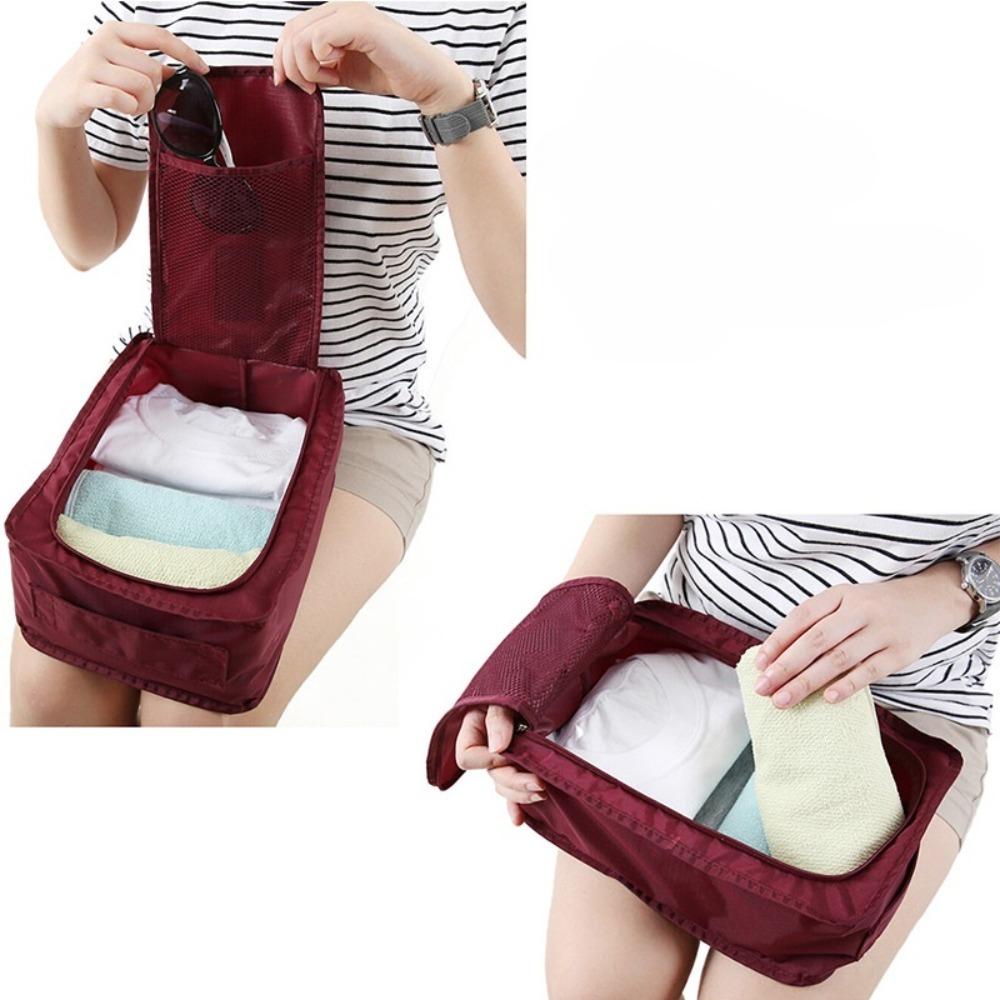 Portable Waterproof Sports Shoe Bag Foldable Nylon Shoe Box For Travel Organizational Storage Moistureproof Dustproof Shoe Bag