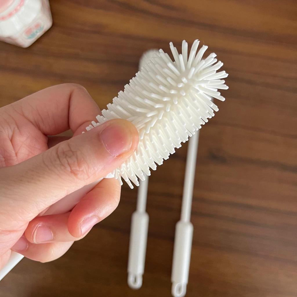 1pc Silicone Cup Brush with Long Handle 360-Degree Rotating Cleaning Brush for Bottles Cups Reusable Multi-Purpose Kitchen Cleaning Tool