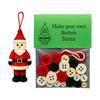 DIY Christmas Button Ornament Button Snowman Xmas Tree Decoration Kit Hanging Button Santa Claus Craft Set for Kids Adults Festive Home Decor