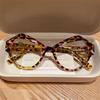 Ultra-light large-frame cat eye myopia glasses women's round face is thin, European and American retro anti-blue heterosexual glasses frame men
