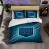 NSW Blues Pattern Microfiber 3Pcs Bedding Set Decor Duvet Cover Set For Bedroom Home Use