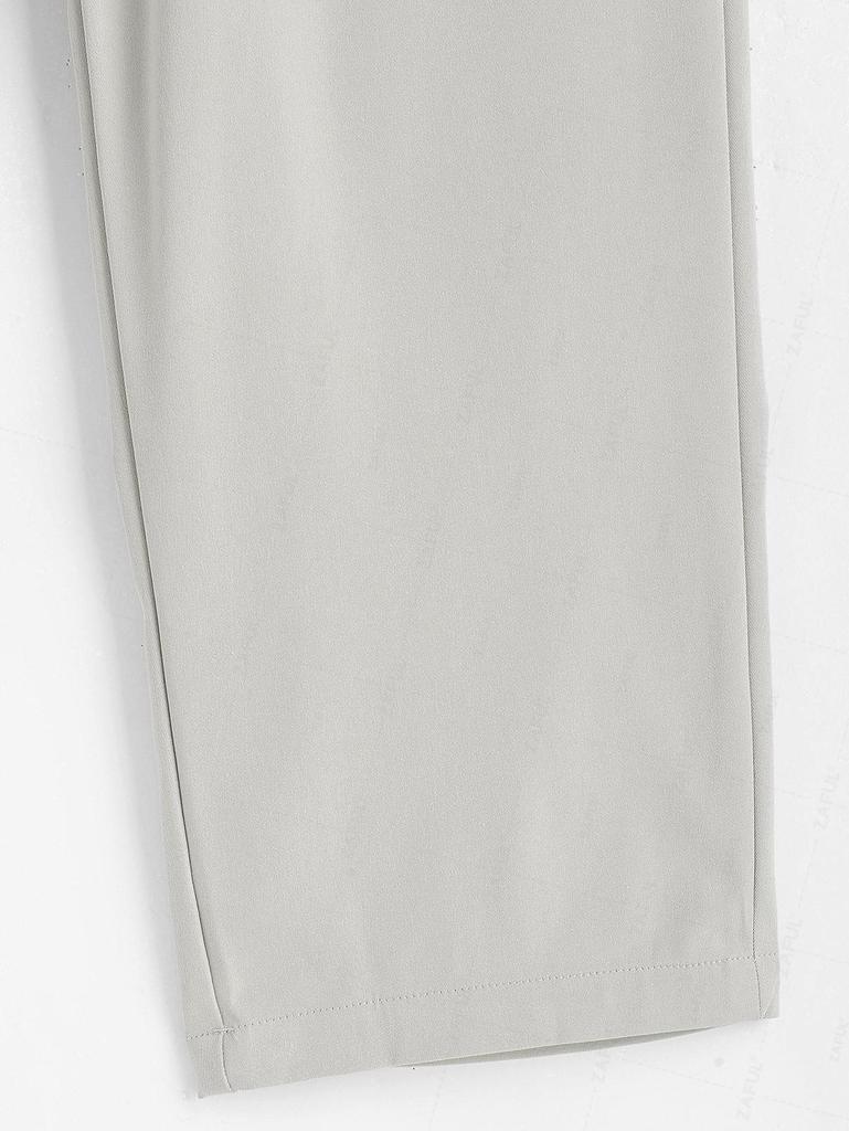 ZAFUL Men's Solid Color Beam Feet Drawstring Casual Pants