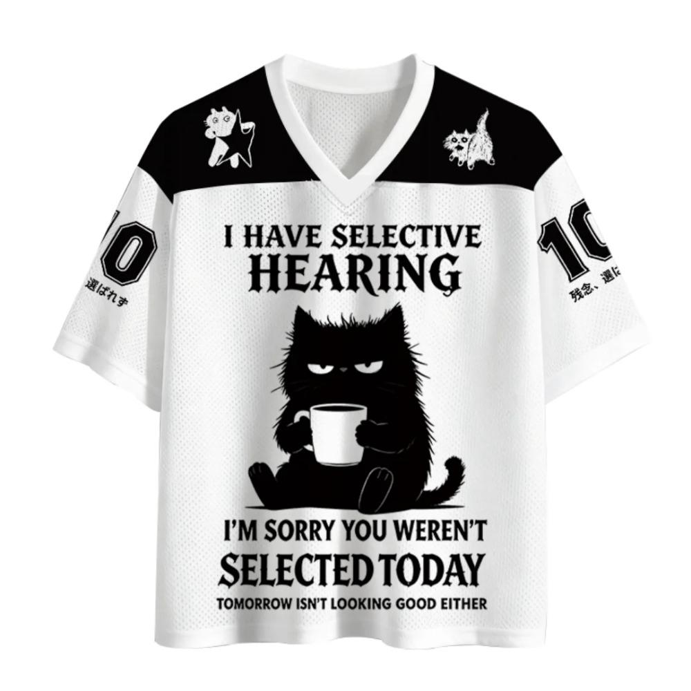 Weird irritable black cat3D Print Sport Quickdry Breatha Men V-neck Tshirt Outdoor Street Casual Fashion Y2K Parent-child Cloth