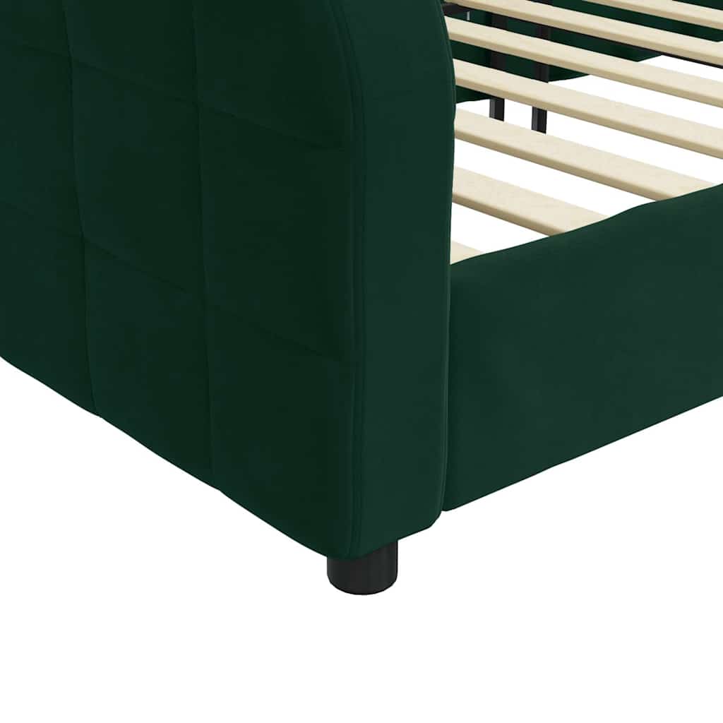 Vidaxl Sofa with Sleeping Function, Dark Green, 90X200 Cm, Velvet
