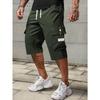 1 Stück modische und lässige Herren-Utility-Caprihosen für den Sommer mit Kordelzug am Bund, großen Taschen und Dreiviertellänge