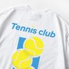 Seupeullaesikodeu White Short Sleeve T-Shirt - Tennis Club Blue
