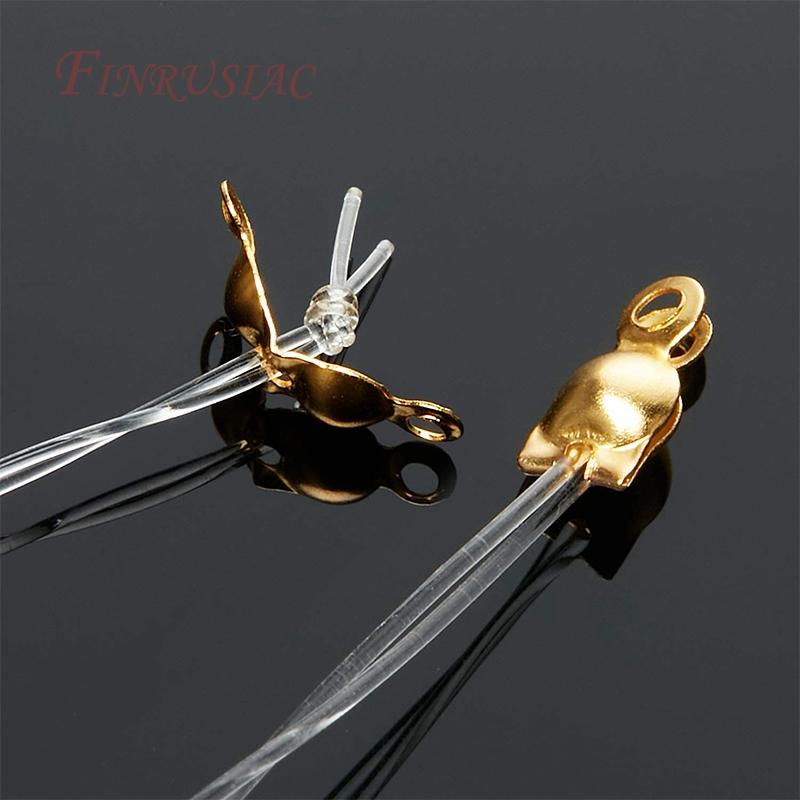 14K/18K Gold Plated Clam Shell Bead Tips,Crimp Beads Cover,DIY Jewelry Accessories,Knot Cover Ends Tip