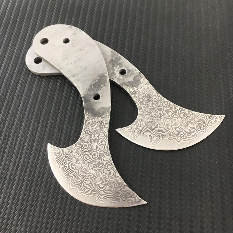 Damascus Steel Semi-finished Blade - Knife Blank, Blade Blank for DIY Agarwood Knife Blank, Fruit Blade, DIY Knife Blade