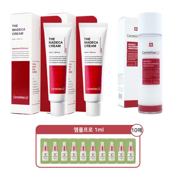 CENTELLIAN24 The Madeca Cream 50ml x 2 + Solution Essence Perfection 120ml + Pro 1ml x 10 sheets