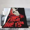 Friday Jason Voorhees 13th Flannel Throw Blanket Horror Scary Halloween Bedding Throws Knitted Blanket Travel Thin Breathable