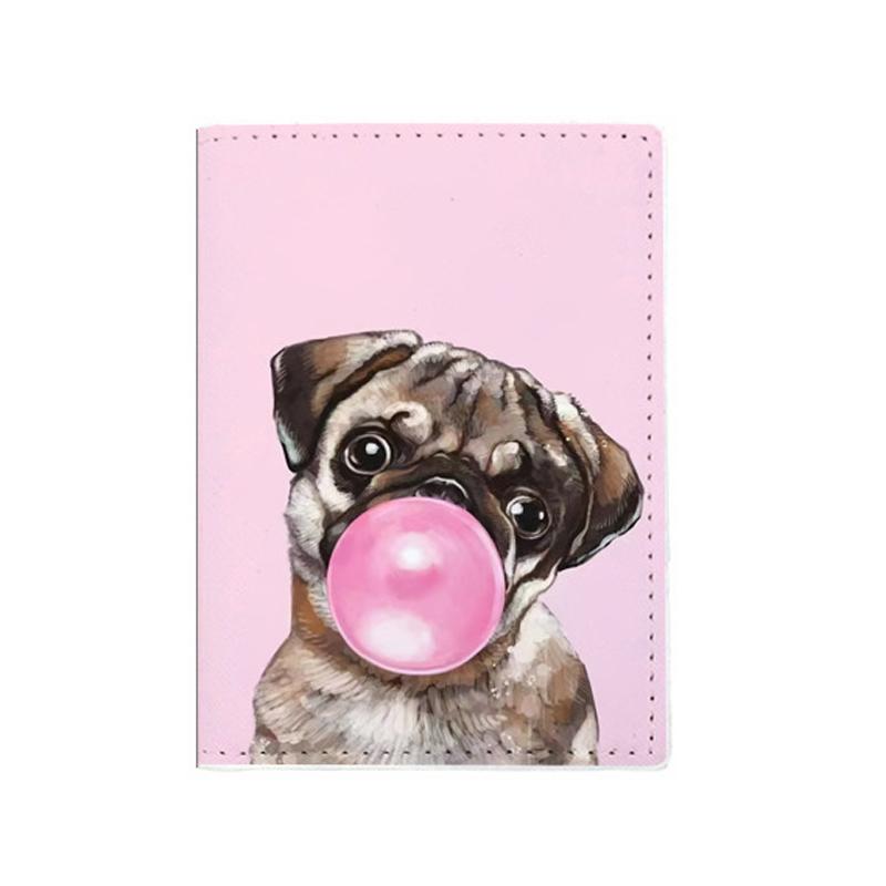 

Cute Cat Dog Passport Covers Women Men Travel Accessories Ticket ID Bank Card Holder Case Kawaii Kitty Leather Passport Holder