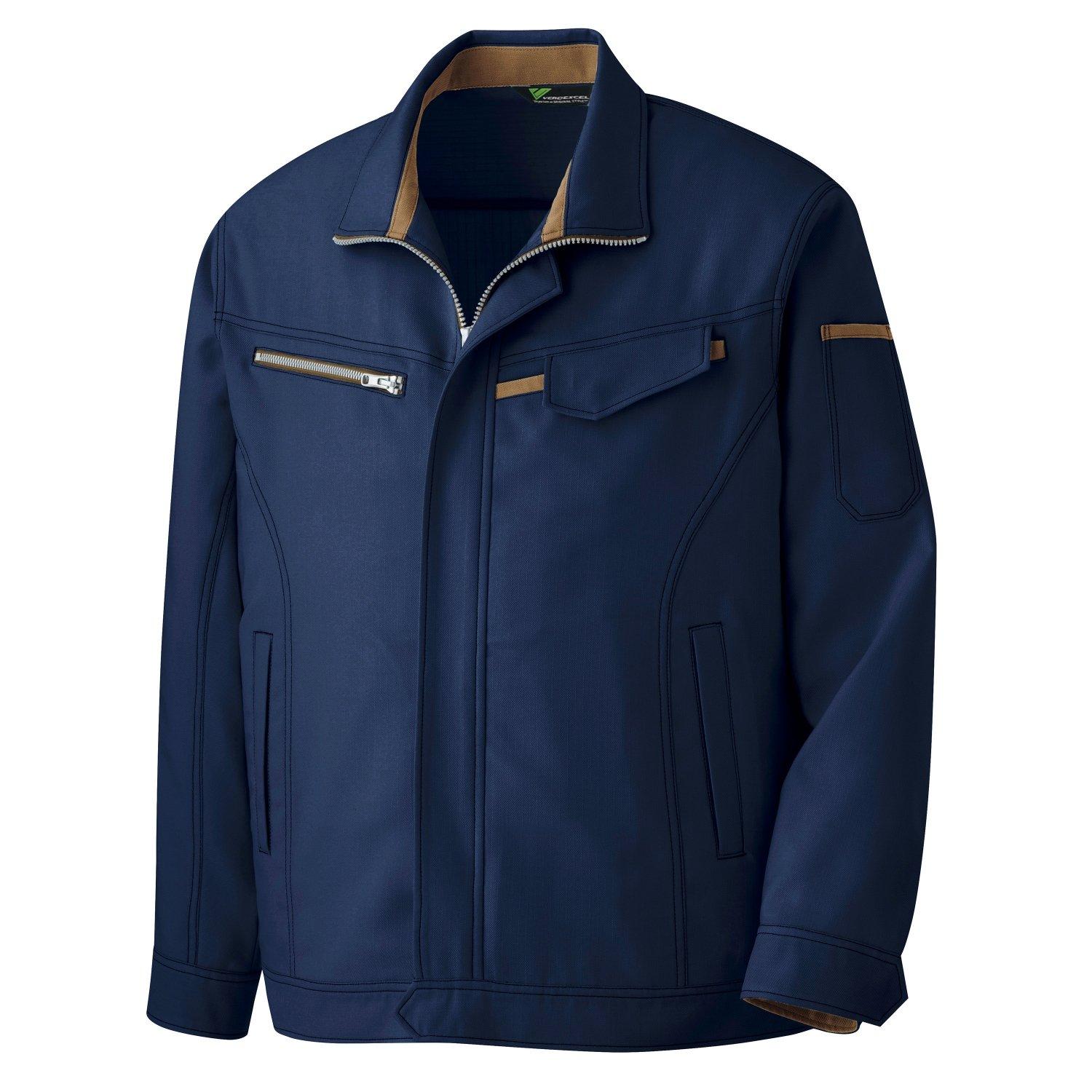 

Verdexel Work Long 3L [Midori Anzen] Clothes, Sleeve, Jumper, Unisex, Antistatic, Stretch, VE527, Top, Navy, Темно-синій
