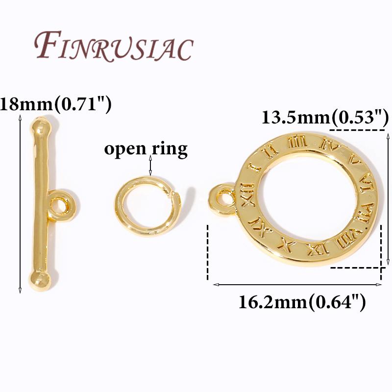 18K Gold Plated OT Clasp Toggle Clasps For Necklaces,Jewelry Clasp Connector For Bracelets Making Accessories DIY Fittings