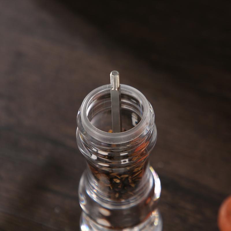 Pepper Grinder- Acrylic Salt And Pepper Shakers Adjustable Coarseness By Ceramic Rotor Kitchen Accessories