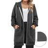Women's Zip Up Hoodies Long Sleeve Long Tunic Sweatshirts Oversized Fleece Casual  Fall Jacket Coat With Pocket