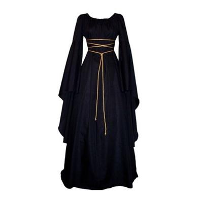 Women Dresses Vintage Medieval Cosplay Costume Ghost Witch Vampire Gothic Dress Halloween Christmas Masquerade Party Dress