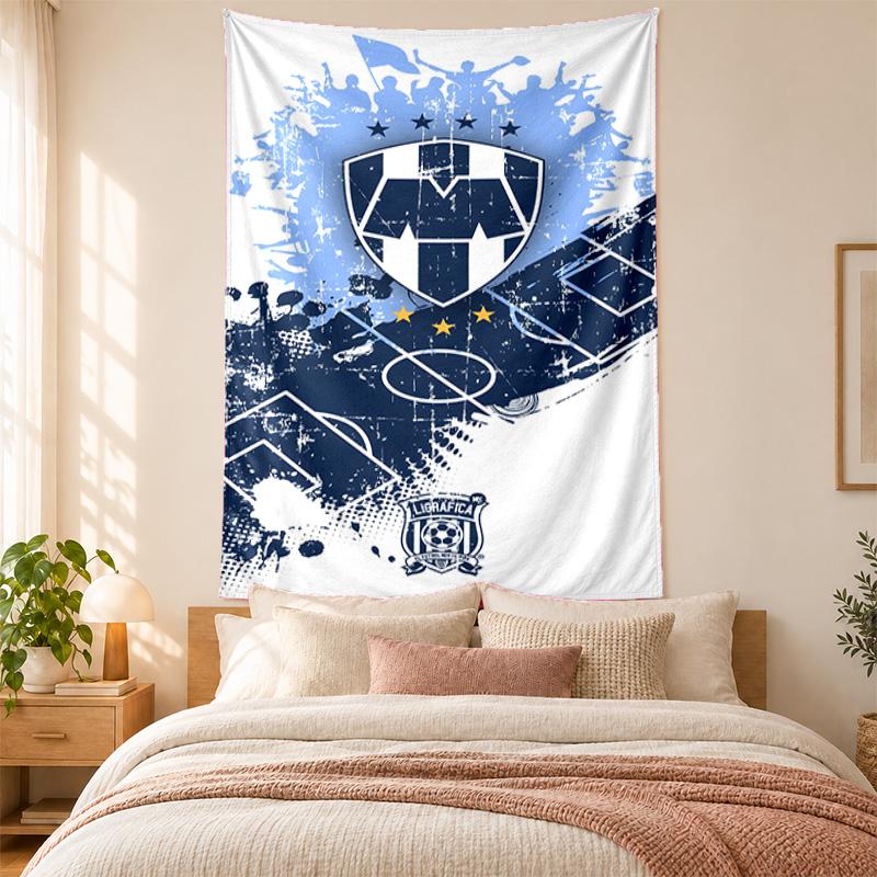 Club De Futboll Monterrey ICON Tapestry Highquality for Decorating Living Room Bedroom Dorm Walls Ideal As Bedroom Wallart Orholiday Gift