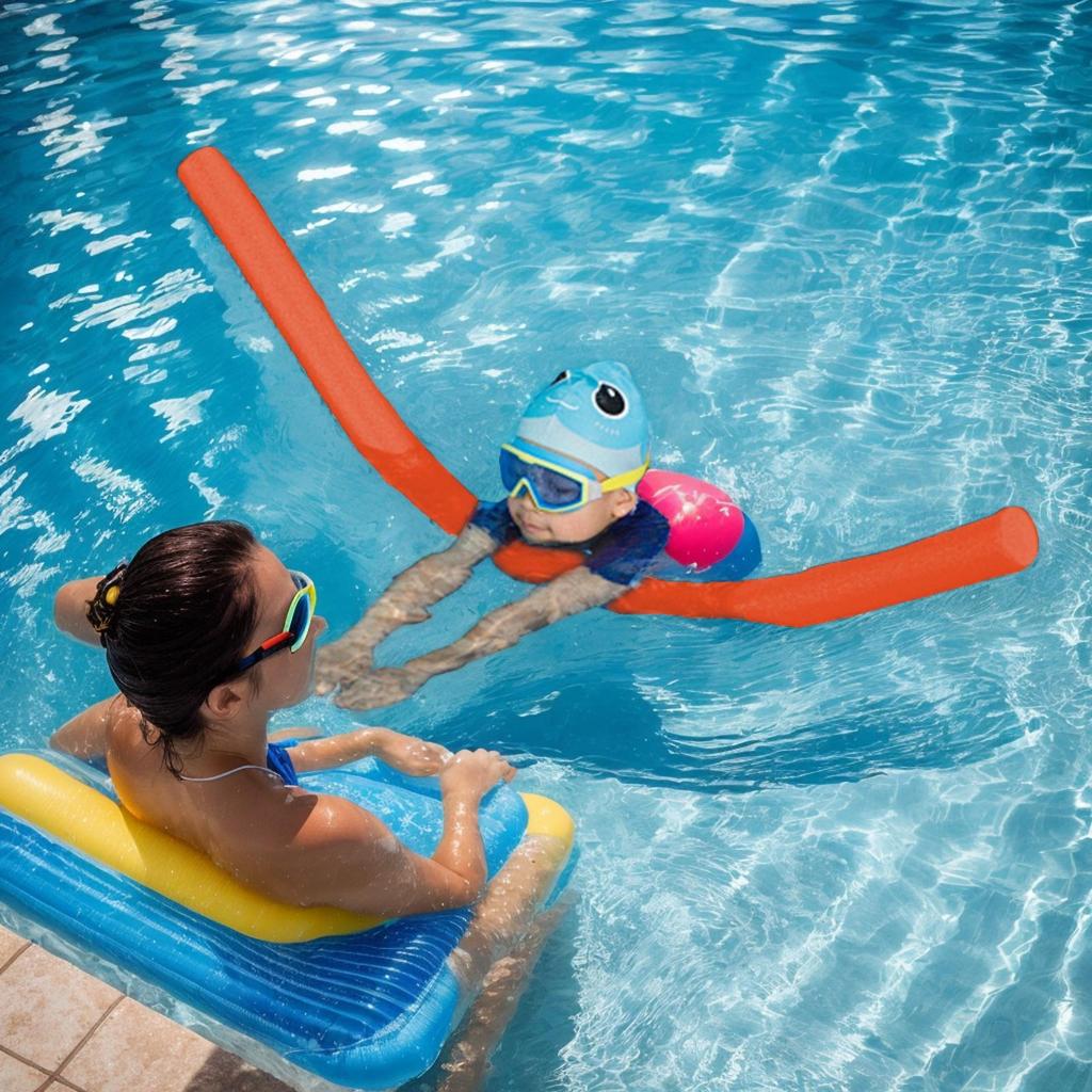 Swimming Pool Noodle Stick Kid Buoyancy Stick Swimming Aid Foam Stick Colorful Float Aid Foam Kids Adult Pool Accessories