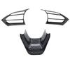 Steering Wheel Cover Fiber Compatible with Toyota Yaris Cross 2020 Garnish/Emblem (Carbon Pattern) - (First Generation, onwards)