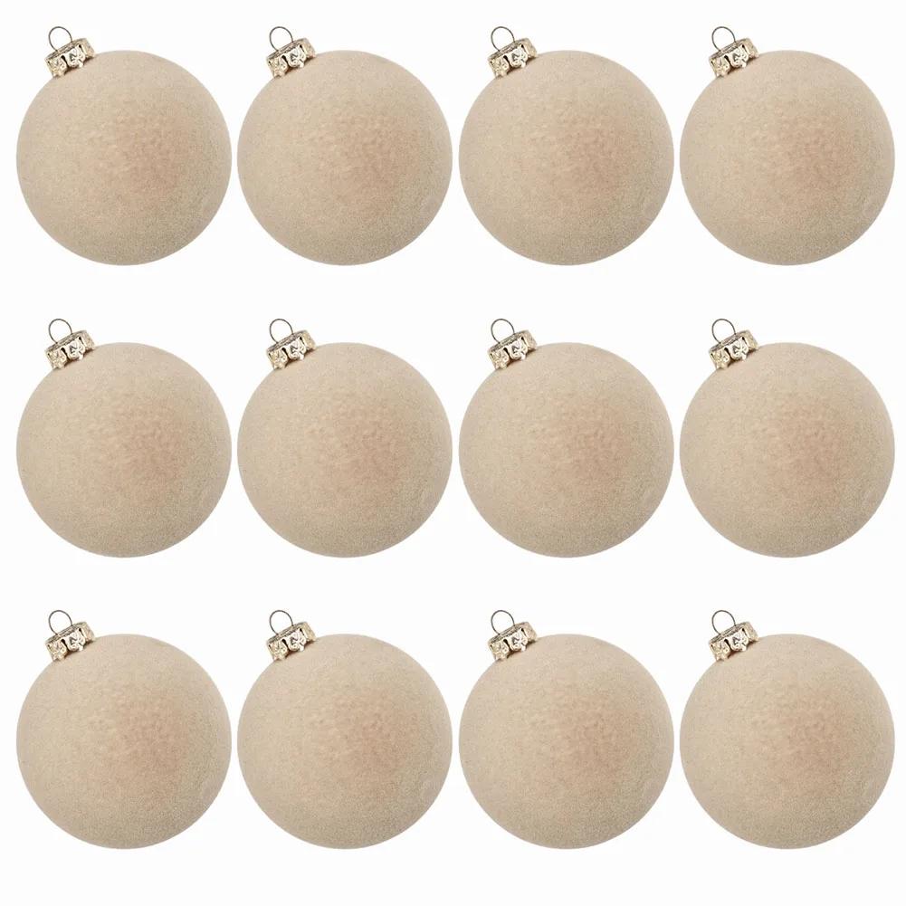 

12pcs Christmas Balls Decorations 2025 New Year Velvet Christmas Tree Pendant Ornaments Christmas Wedding Supplies Xmas Gifts