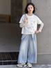 Mi San Mi Girls' Trendy Summer Straight-Leg Jeans - Casual and Versatile