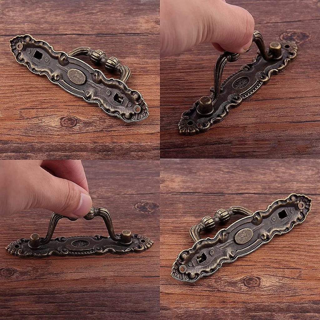 6 Pieces Vintage Zinc Alloy Drawer Pulls, Come With 12 Screws, Zinc Alloy Cabinet Handle, For Furniture Cupboards, Cabinets, Dressers, Wooden Boxes