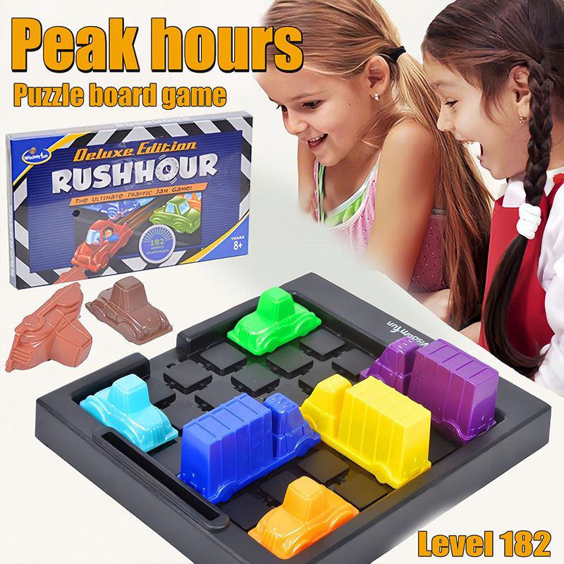 Puzzle Traffic Rush Hour Game Children'S Logical Thinking Car Educational Toys Parent-Child Parking Lot Toys Desktop Game