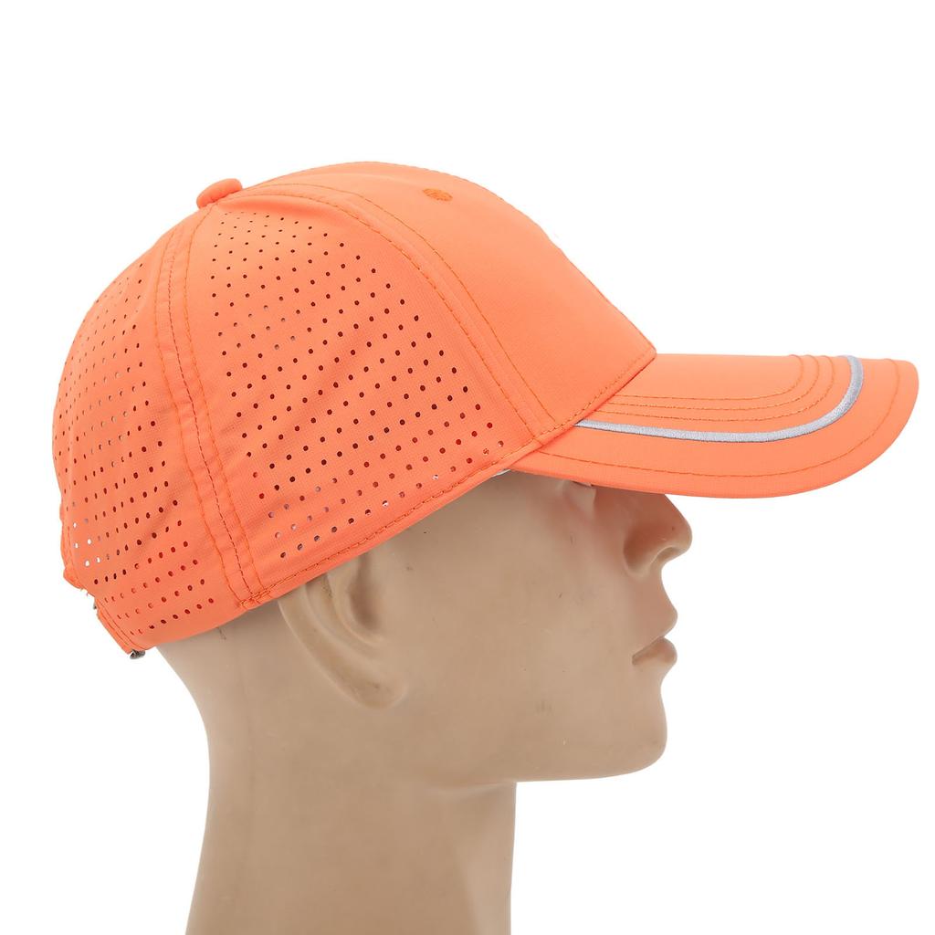 Golf Netz Kappe Voll Baumwolle Atmungsaktiv Sonnenschutz Verstellbar Schweißabsorbierende Futter Hut für Outdoor-Aktivitäten Orange