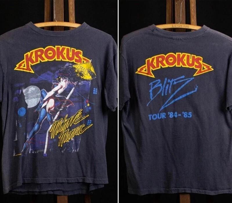 Krokus BAND 1984 Blitz Tour T Shirt SIZE S-5XL XXXXL