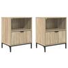 Nightstand 2 Pcs. Sonoma Oak 49 X 36 X 61 Cm Engineered Wood