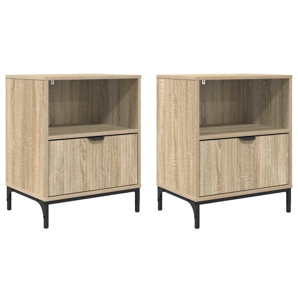 Nightstand 2 Pcs. Sonoma Oak 49 x 36 x 61 cm Engineered Wood
