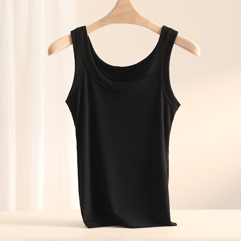 A Summer Base Vest Made of Threaded Cotton with A Beautiful Back Sleeveless Underneath and A Top with A Halter Top