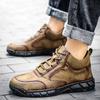 Herrenstiefel Vintage Stiefeletten Männliche Outdoor-Schuhe Wildleder Bequeme Schuhe Herrenstiefel Schnürstiefel Wanderschuhe Übergröße 39-47
