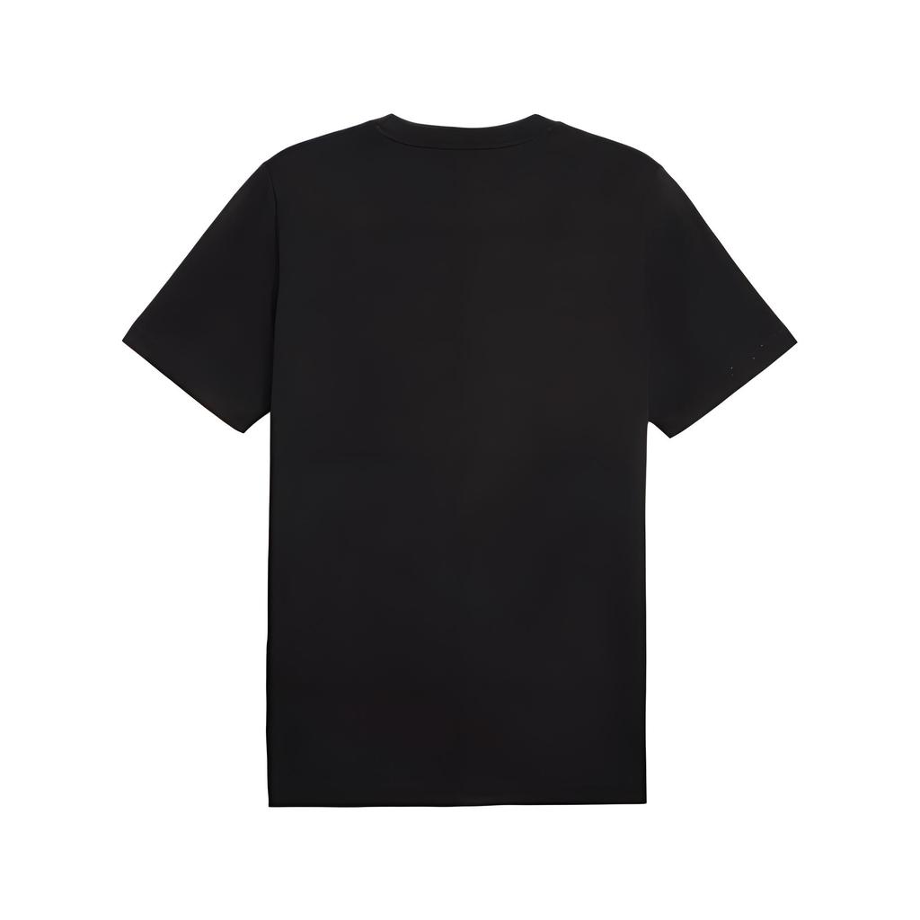 Puma Color Block Logo Comfortable Durable Casual Short Sleeve T-Shirt Men Tops Black 690410-01