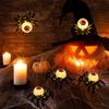 Halloween Spider Eyeball LED Candle Lights Horror Glowing Spider Lamp Tabletop Decor For Haunted House Party Atmosphere Ornament