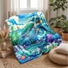 Ocean Adventure Turtle 7 Theme Blanket Lightweight Warm Flannel Blanket Decorative Throw Blanket for Home Decoration