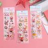 6/12Sheets 3D Puffy Christmas Style Sticker Set Random Mixed  Santa Claus Bubble Stickers DIY Materials Scrapbooking Sticker ZYF