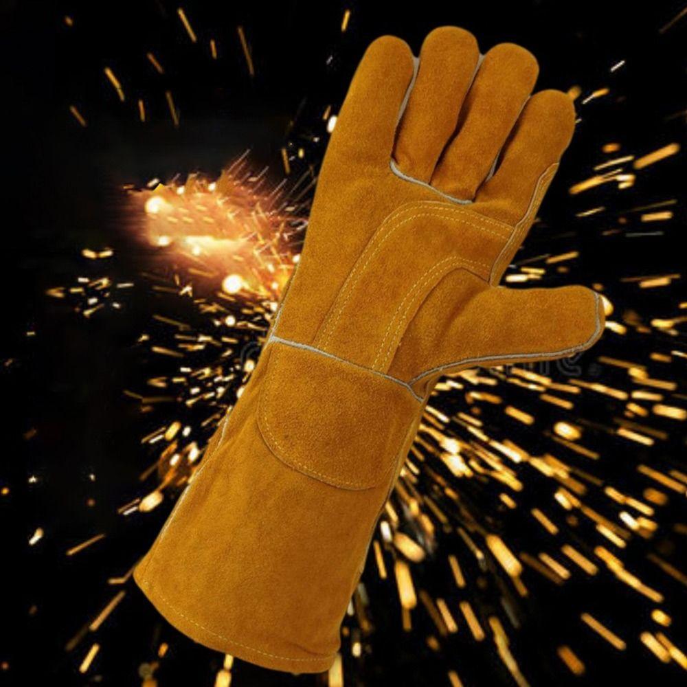 Mănuși de lucru din piele cu izolație termică, mănuși de protecție a muncii, mănuși de lucru durabile pentru sudori