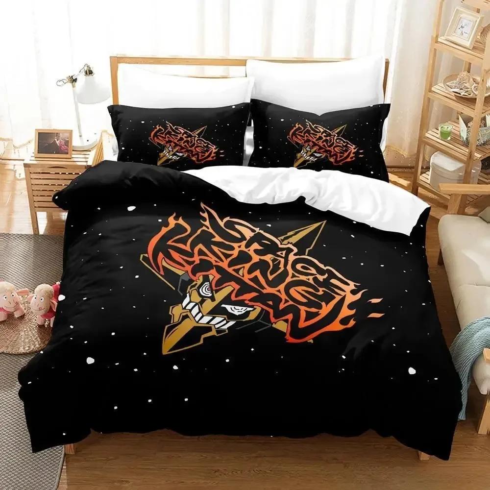 Tengen Toppa Gurren Lagann Bedding Set Single Twin Printed With Pillowcase Duvet Cover Soft Single Double Queen Super King Size