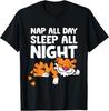 2025/Nap All Day Sleep All Night Cute Sleeping Tiger Gift Unisex T-Shirt Unisex T-Shirt