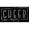 Set of 2 Bling Cheer Mom Iron On 8.3' Width Rhinestones Patch Crystal Hotfix Heat Transfer DIY Applique