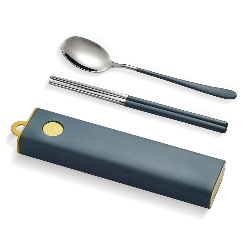 Stainless Steel Portable Cutlery Set With Mirror Polished Finish For Students And Office Workers