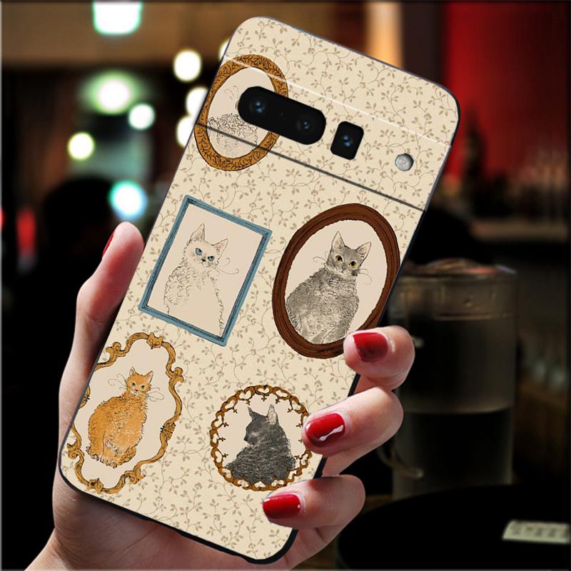 

Phone Case For Google Pixel 10 9 Pro XL 9A 8 7 6 Pro Pixel 8A 7A 6A Pixel 8 7 6 5 Cat Cute Cartoon Google Pixel 5