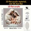 2D flache Acryl-Krippe Tischdekoration - Maria, Josef und das Jesuskind - perfekt für Familien-, Party- oder Geburtstagsdekoration