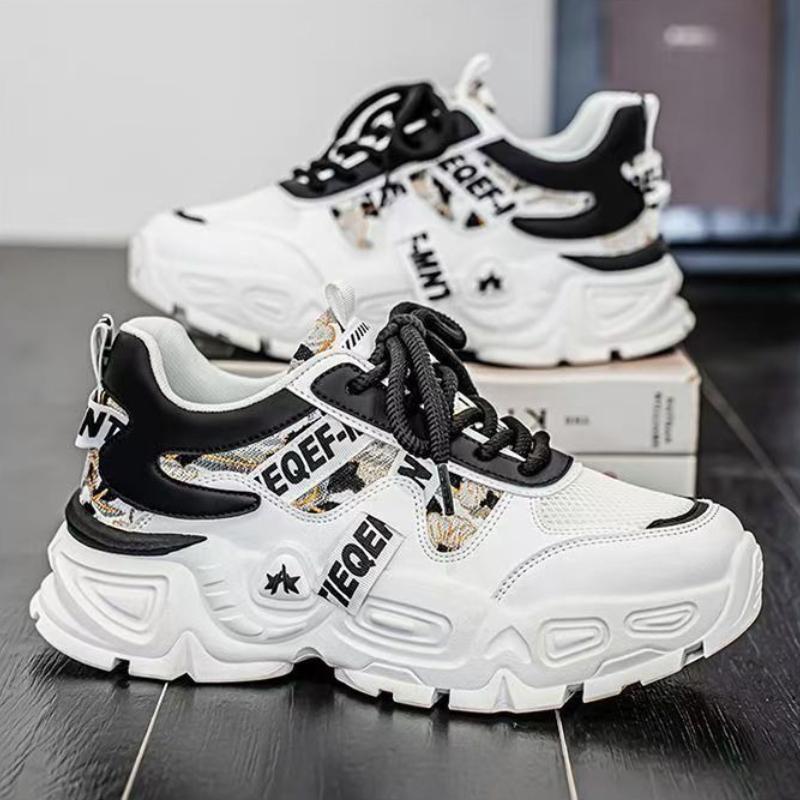 Fashion Designer Leather Sneakers Platform Waterproof Men's Shoes Outdoor Running Sports Shoes Hiking Luxury Vulcanized Shoes