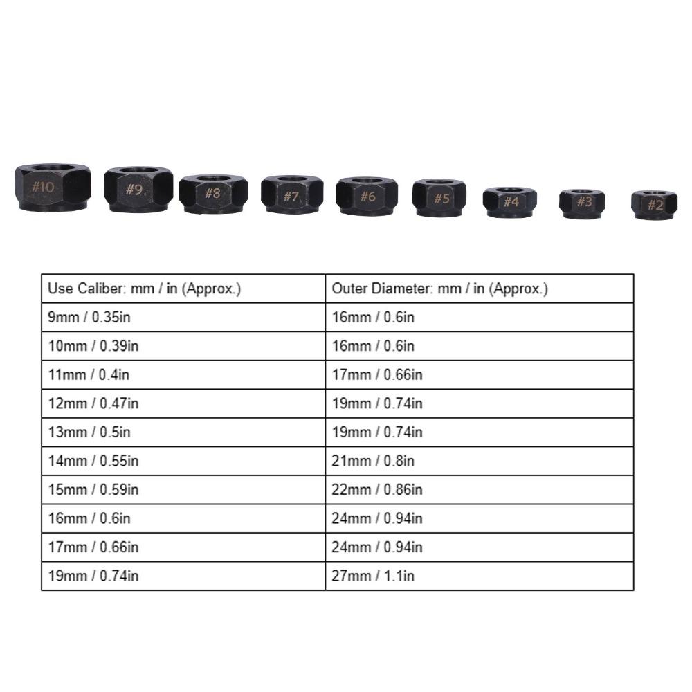 10 PCS Socket Bolt Remover Set Impact Screw Extractor Set  Industrial Disassembling