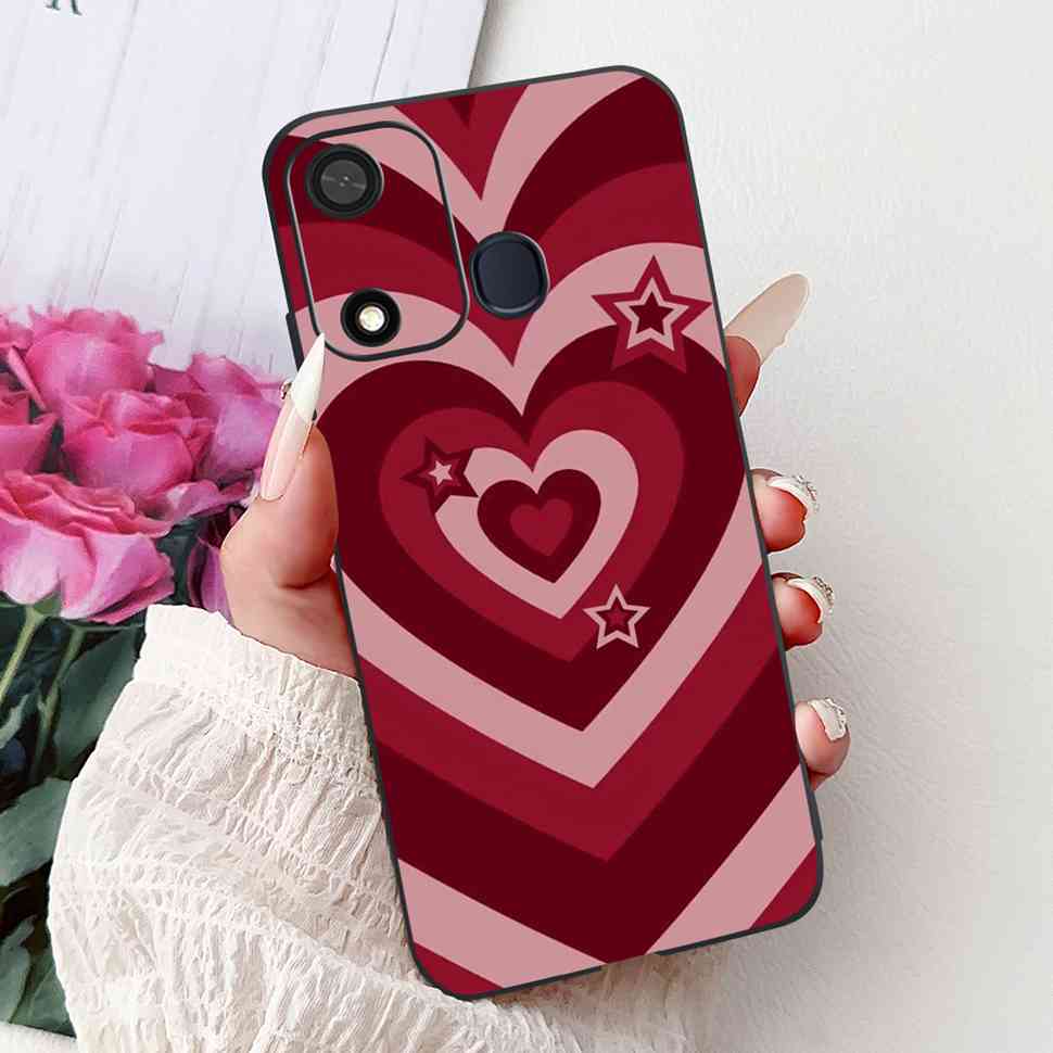 Fashion Butterfly For Itel A27 A27 Case Soft TPU Silicone Black Cover For Itel A27 ITEL P17 Luxury Flower Protective Casing Bags