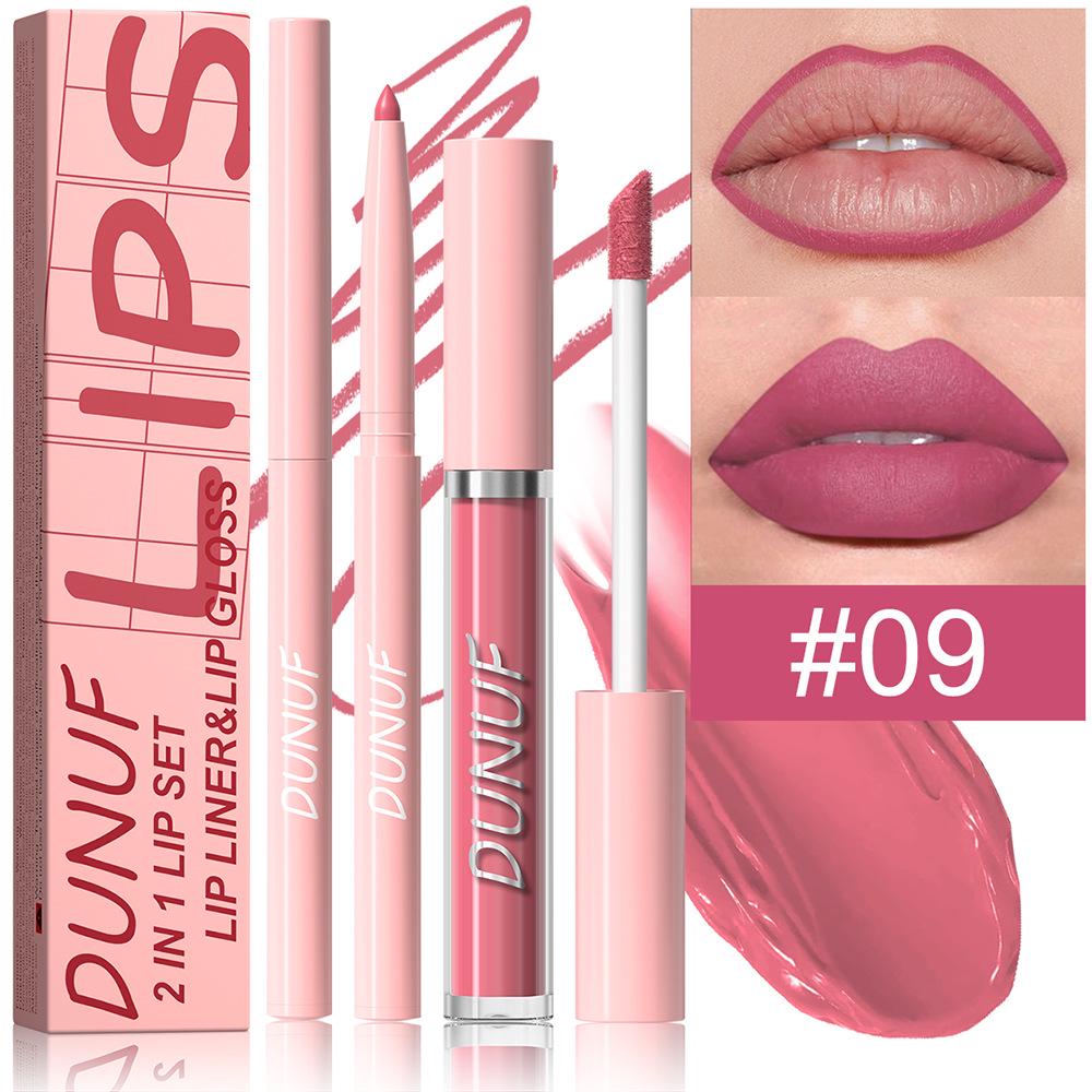 DUNUF 2-in-1 Waterproof Lip Liner & Gloss: Long-Lasting - Please Verify Details!