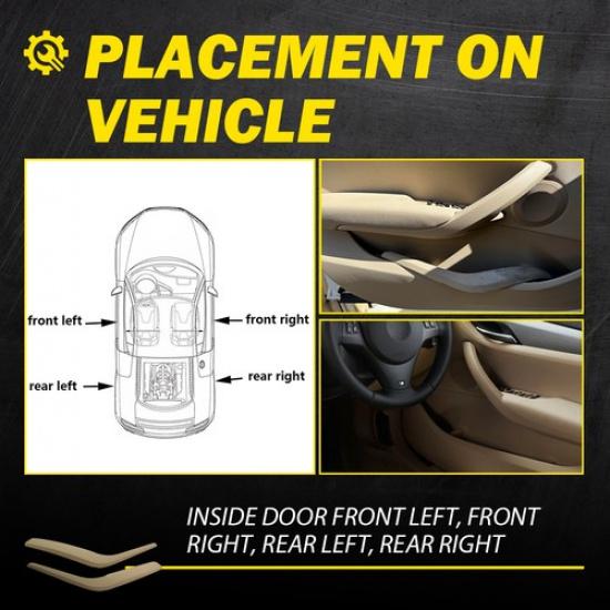 Left & Right Inner Door Handle Pull Panel Trim Beige for BMW X1 E84 2009-2015 I